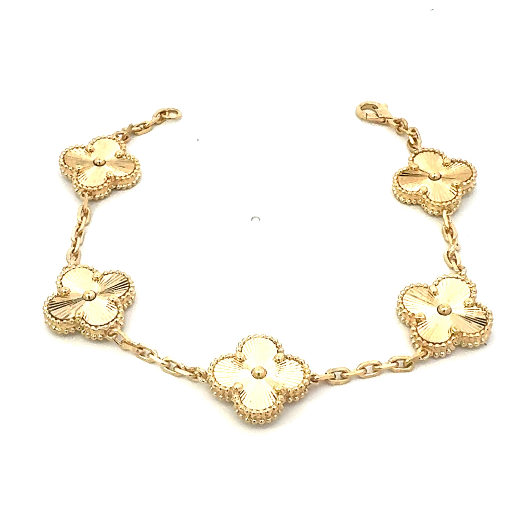 18k Gold Clover Bracelet Ladies