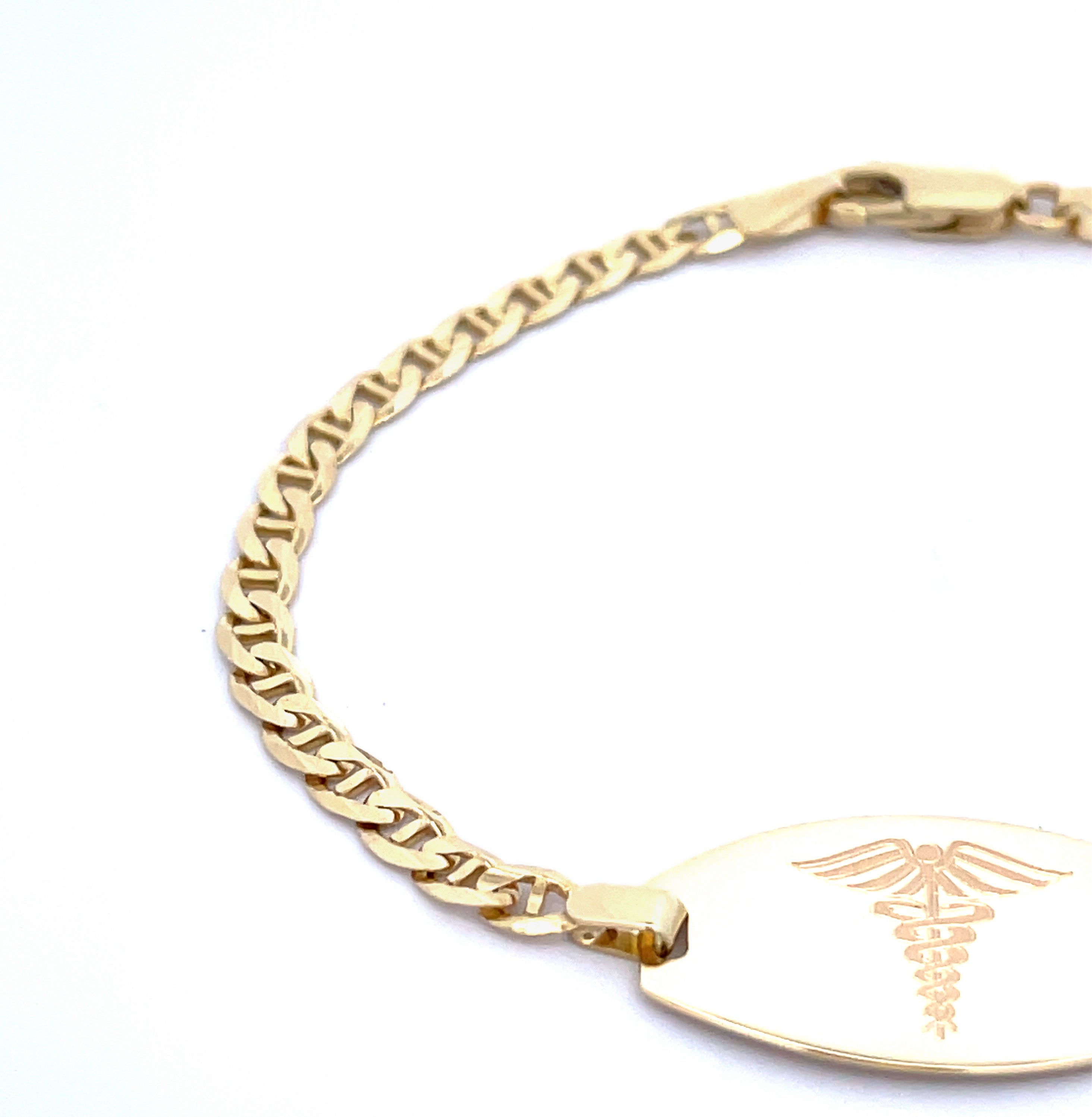 10K SOLID GOLD MEDICAL BRACELET