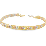 18K Gold 3Color Beaded Bracelet