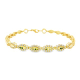 Bracelet en or 10 carats taille diamant