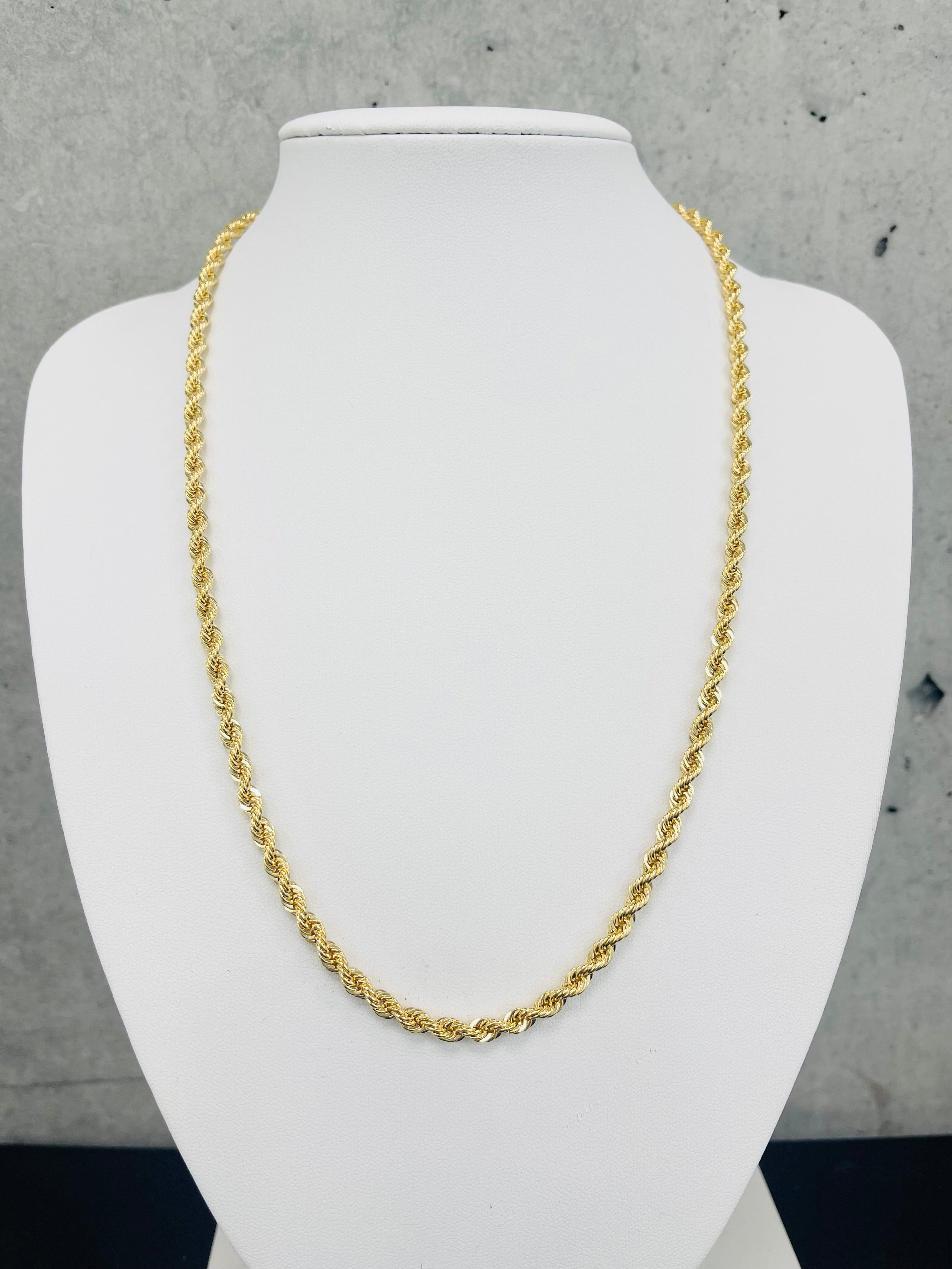 18K Gold Rope Chain 4MM