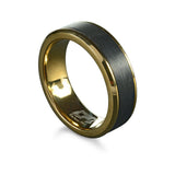 Bague en fibre de carbone plaquée or