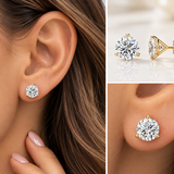 Diamond Martini Stud Earrings 14K