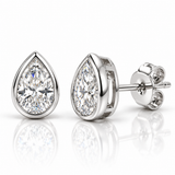 Boucles d'oreilles à tige en diamant 14 carats