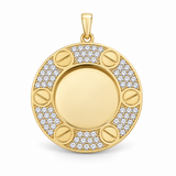 10K Gold Memory Pave Pendant  - Signature Pavé
