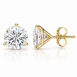 Diamond Martini Stud Earrings 14K