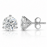 Diamond Martini Stud Earrings 14K
