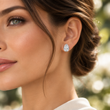 Boucles d'oreilles à tige en diamant 14 carats