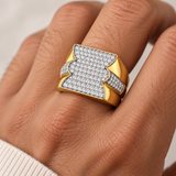 The Regent Pavé Signet Ring -10K Diamond