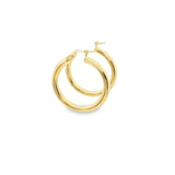 10K Classic Gold Earring Hoops 20mm