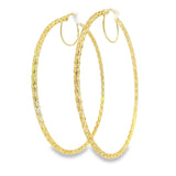 10K gold Hoop Earrings 40mm