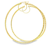 10K gold Hoop Earrings 40mm