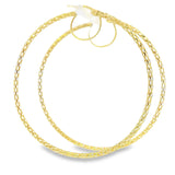 10K gold Hoop Earrings 40mm