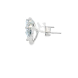 Halo Pear shape Silver 925S Earrings -Macy