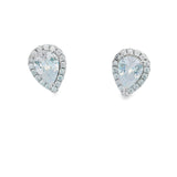 Halo Pear shape Silver 925S Earrings -Macy