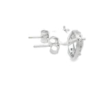 Halo Pear shape Silver 925S Earrings -Macy