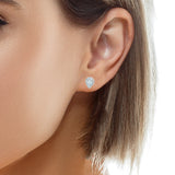 Halo Pear shape Silver 925S Earrings -Macy