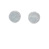 Round Pave Stud 925S Earrings -Lana