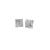 Square Cubic Stud Silver 925S Earrings - Cypril