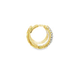10K Gold Cz Huggies 3mm
