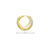 10K Gold Cz Huggies 3mm