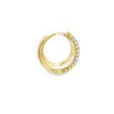 10K Gold Cz Huggies 3mm
