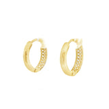 10K Gold Cz Huggies 3mm