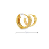 10K Gold Cz Medusa Hoop 5mm