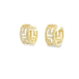 10K Gold Cz Medusa Hoop 6mm