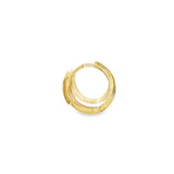 10K Gold Cz Medusa Sneak Head Hoop 5mm (Two-Tone)