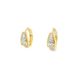 10K Gold Cz Medusa Sneak Head Hoop 5mm (Two-Tone)