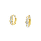 Baby CZ Huggies Earrings 10K Gold