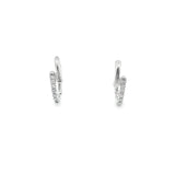 Baby CZ Huggies Earrings 10K White Gold