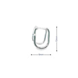 Baby CZ Huggies Earrings 10K White Gold