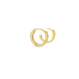 Baby Blue CZ Huggies Earrings 10K Gold