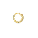 Baby Blue CZ Huggies Earrings 10K Gold
