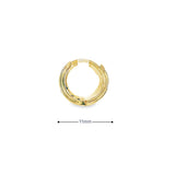 Baby Blue CZ Huggies Earrings 10K Gold