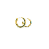 Baby Green CZ Huggies Earrings 10K Gold