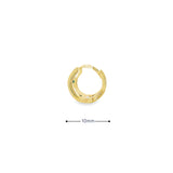 Baby Green CZ Huggies Earrings 10K Gold