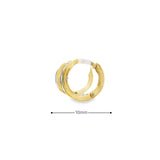 Baby Blue CZ Huggies Earrings 10K Gold