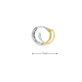 Baby Blue Huggies Earrings 10K Gold Two-Tone