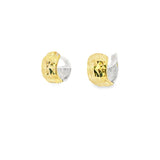 Baby Huggies Earrings 10K Gold Two-Tone
