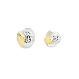 Baby Huggies Earrings 10K Gold Two-Tone