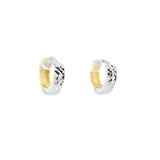 Baby Huggies Earrings 10K Gold Two-Tone