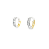 Baby Huggies Earrings 10K Gold Two-Tone