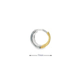Baby Huggies Earrings 10K Gold Two-Tone