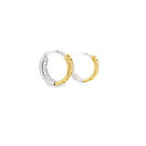Baby Huggies Earrings 10K Gold Two-Tone