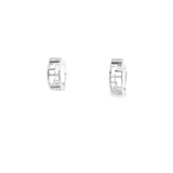 Baby Huggies Earrings 10K White Gold