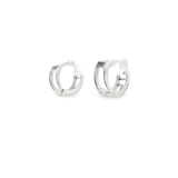 Baby Huggies Earrings 10K White Gold