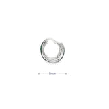 Baby Huggies Earrings 10K White Gold